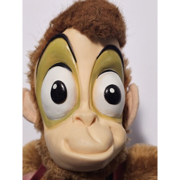 Disney Store Aladdin Abu Monkey Rubber Face Plush 18" Stuffed Animal Vintage Toy - Picture 6 of 11